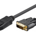 Microconnect DP-DVI-MM-200 câble vidéo et adaptateur 2 m DisplayPort DVI-D Noir