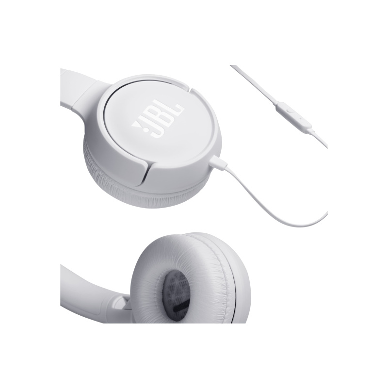 JBL Tune 500 Écouteurs Avec fil Arceau Musique Blanc