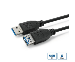 Microconnect USB3.0AAF3B câble USB USB 3.2 Gen 1 (3.1 Gen 1) 3 m USB A Noir