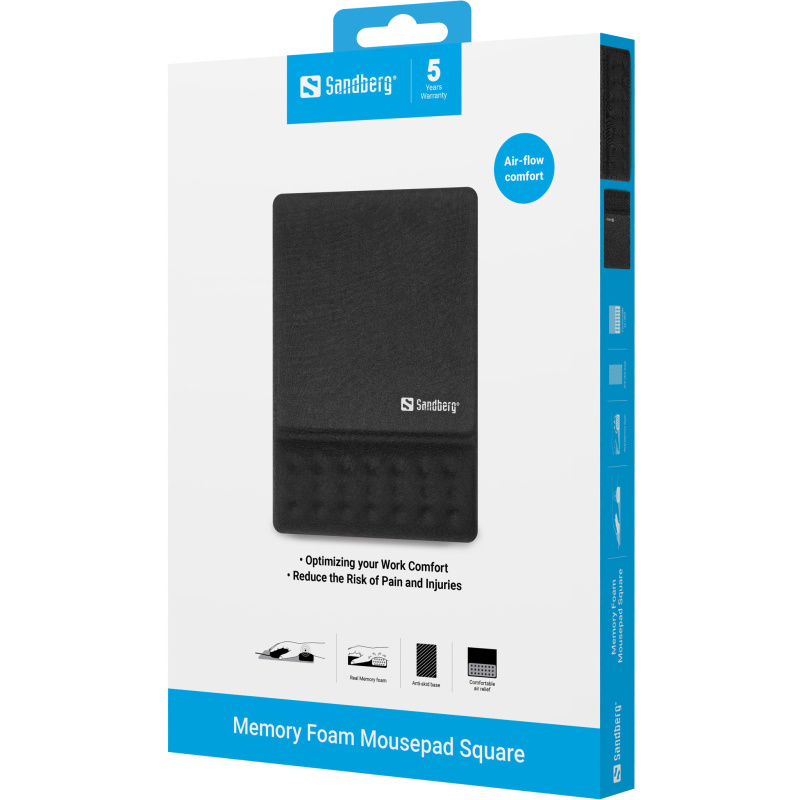 Sandberg 520-38 tapis de souris Noir