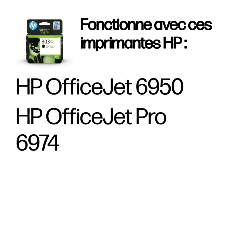 HP 903XL Cartouche d’encre noire grande capacité authentique
