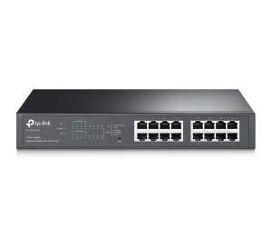 TP-Link TL-SG1016PE Géré L2 Gigabit Ethernet (10/100/1000) Connexion Ethernet, supportant l'alimentation via ce port (PoE) 1U Noir