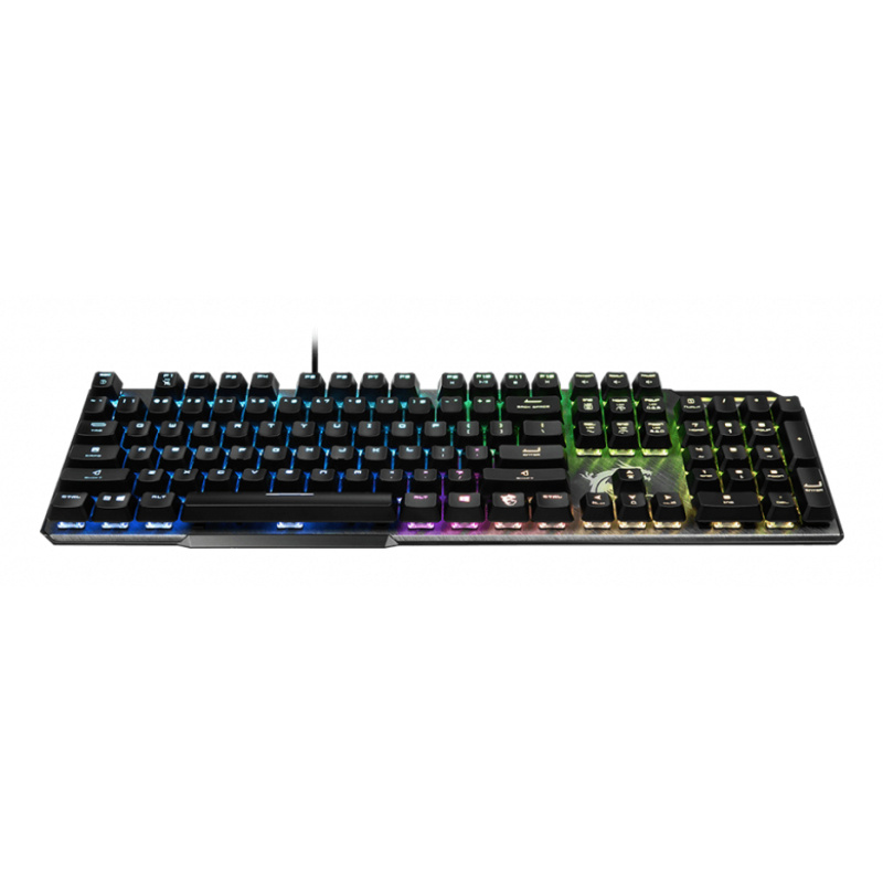 MSI VIGOR GK50 ELITE BOX WHITE clavier Jouer USB AZERTY Français Noir, Métallique