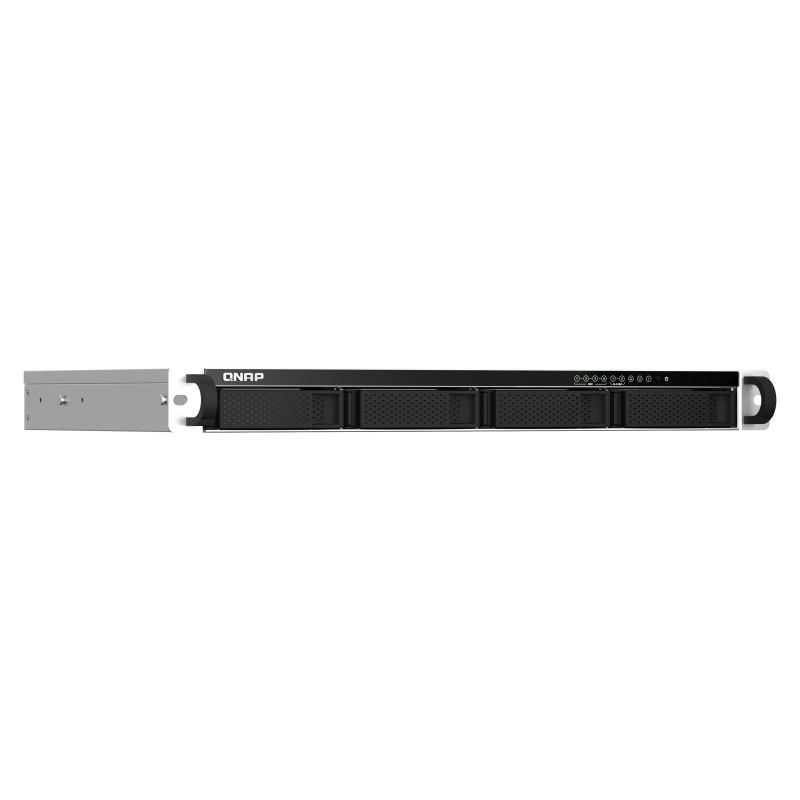 QNAP TS-464eU NAS Rack (1 U) Intel® Celeron® N5095 8 Go DDR4 0 To QNAP Turbo System Aluminium, Noir