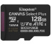 Kingston Technology 128GB microSDXC Canvas Select Plus Gen3 150MB/s A1 (Adaptateur SD inclus)