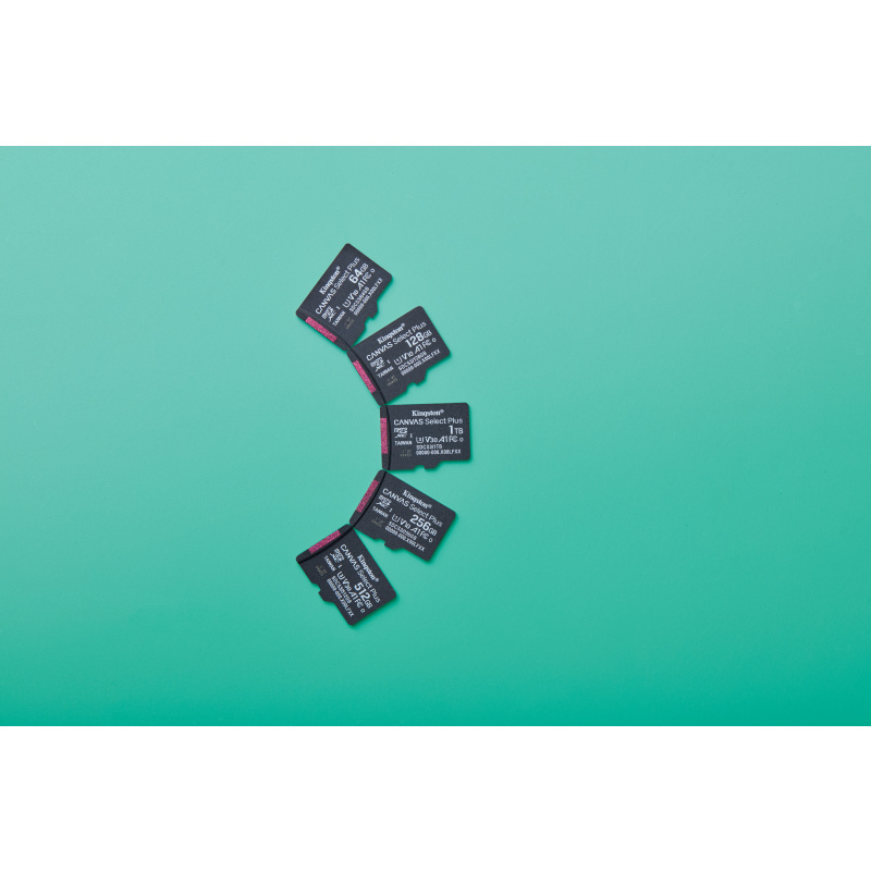Kingston Technology 64GB microSDXC Canvas Select Plus Gen3 100MB/s A1 (Adaptateur SD inclus)