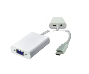Microconnect HDMVGA2 câble vidéo et adaptateur 0,15 m HDMI VGA (D-Sub) Blanc