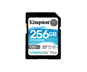 Kingston Technology Canvas Go! Plus Carte SDXC Canvas Go Plus 170R C10 UHS-I U3 V30 de 256 Go