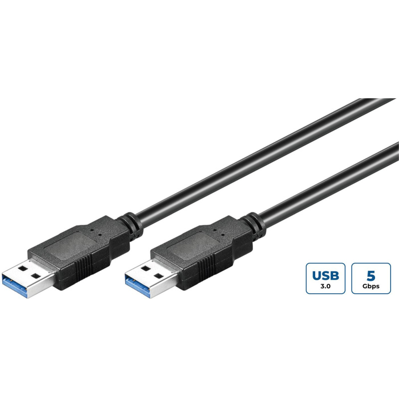 Microconnect USB3.0AA2B câble USB USB 3.2 Gen 1 (3.1 Gen 1) 2 m USB A Noir