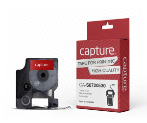 Capture CA-S0720530 ruban d'étiquette Noir sur blanc D1