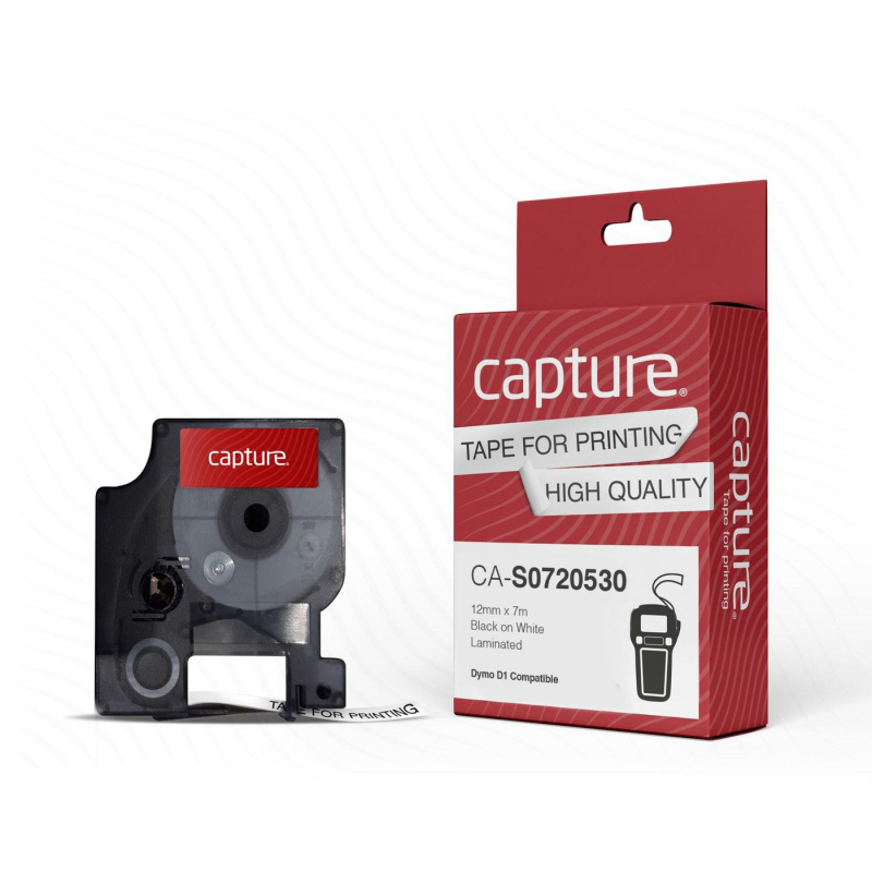 Capture CA-S0720530 ruban d'étiquette Noir sur blanc D1