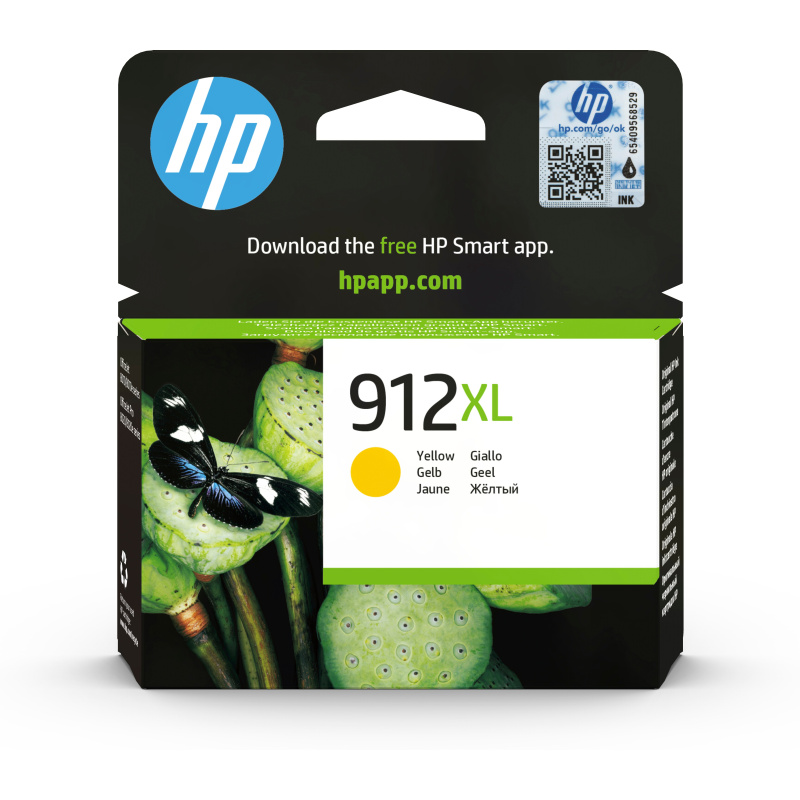 HP 912XL Cartouche d'encre jaune authentique, grande capacité