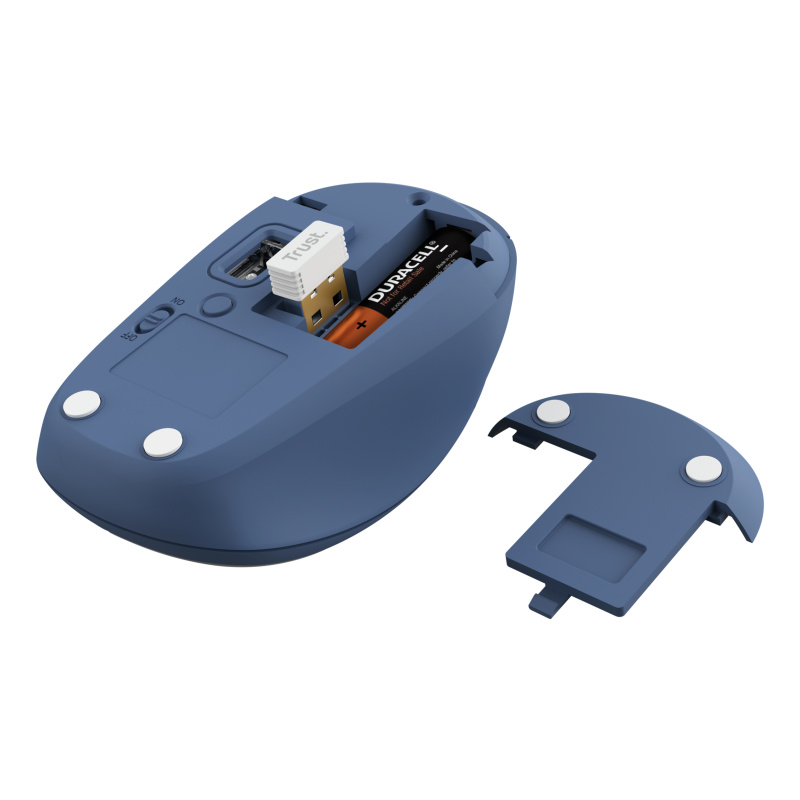 Trust Yvi+ souris Universel Ambidextre RF sans fil + Bluetooth Optique 1600 DPI