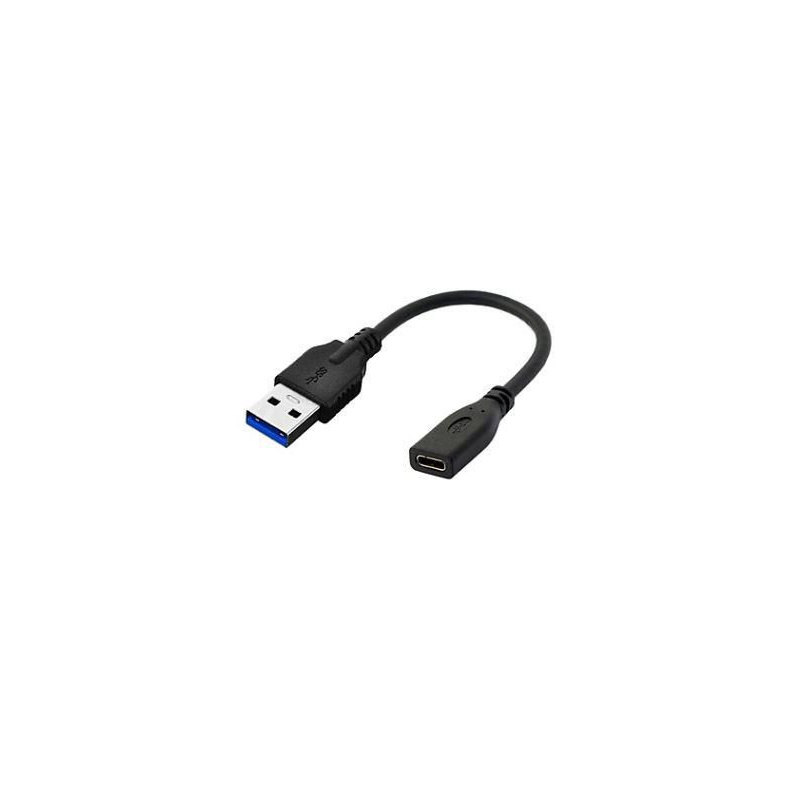 Microconnect USB3.0ACF02 câble USB USB 3.2 Gen 1 (3.1 Gen 1) 0,2 m USB A USB C Noir