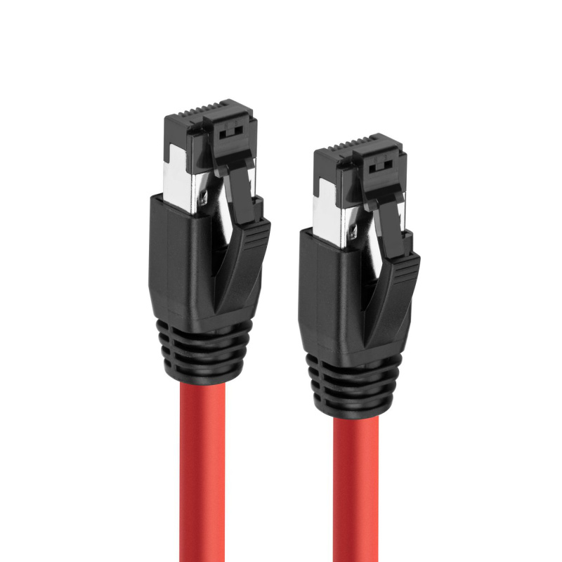 Microconnect MC-SFTP801R câble de réseau Rouge 1 m Cat8.1 S/FTP (S-STP)