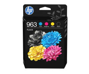HP 963 Pack de 4 cartouches d'encre Noir/Cyan/Magenta/Jaune authentiques