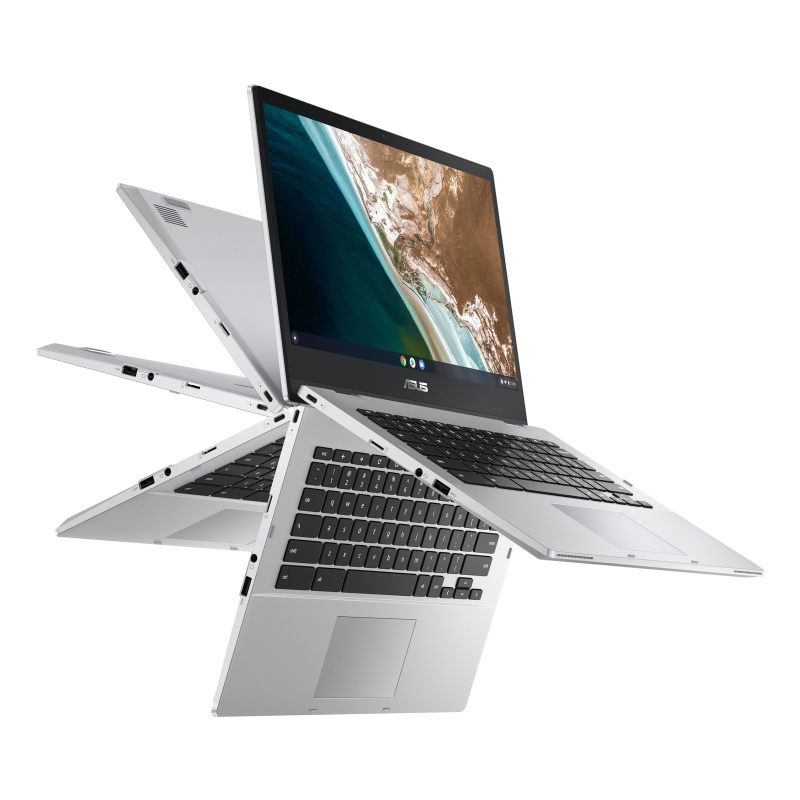 ASUS Chromebook Flip CX1 CX1400FKA-EC0117 Intel® Pentium® Silver N6000 35,6 cm (14") Écran tactile Full HD 8 Go LPDDR4x-SDRAM 64 Go eMMC Wi-Fi 6 (802.11ax) ChromeOS Argent