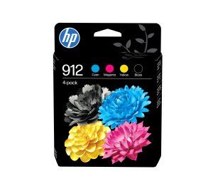 HP 912 Pack de 4 cartouches d'encre Noir/Cyan/Magenta/Jaune authentiques