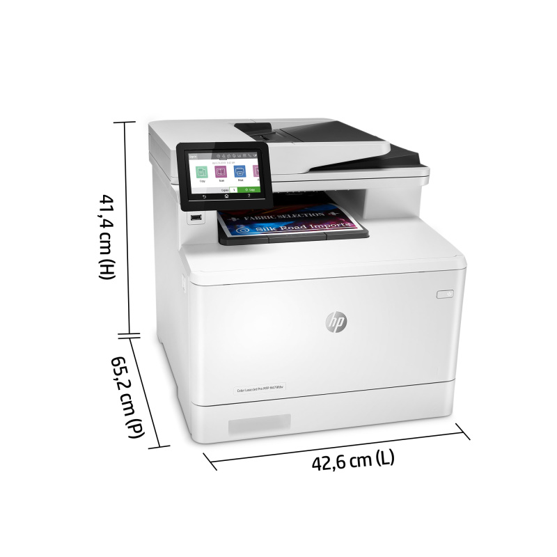 HP Color LaserJet Pro Imprimante multifonction M479dw, Couleur, Imprimante pour Impression, copie, numérisation, e-mail, Impression recto-verso; Numérisation vers e-mail/PDF; Chargeur automatique de documents de 50 feuilles