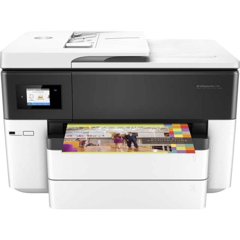 HP OfficeJet Pro 7740 Sans fil All-in-One Couleur Imprimante, Impression recto-verso; copieur, scanner