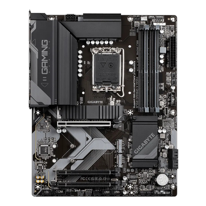 GIGABYTE B760 GAMING X DDR4 Carte Mère - Prend en charge les processeurs Intel Core de 14e génération, VRM numérique 8+1+1 phases, jusqu'à 5333MHz DDR4 (OC), 3xPCIe 4.0 M.2, LAN 2.5GbE, USB 3.2 Gen 2