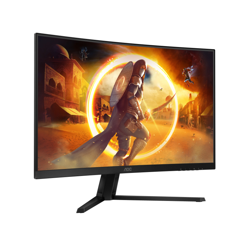 AOC G4 CQ32G4VE écran plat de PC 80 cm (31.5") 2560 x 1440 pixels Quad HD LCD Noir, Gris
