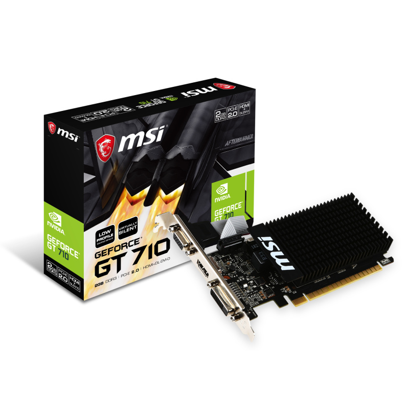 MSI GT 710 2GD3H LP carte graphique NVIDIA GeForce GT 710 2 Go GDDR3