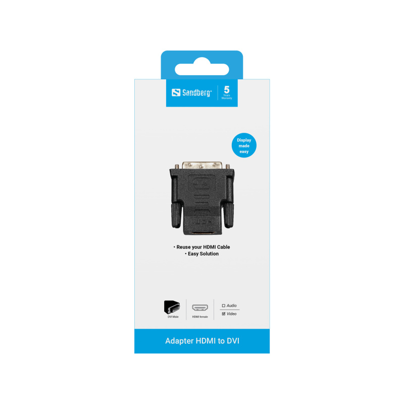 Sandberg Adapter DVI-M - HDMI-F