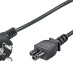 Microconnect PE010818 câble électrique Noir 1,8 m CEE7/7 Coupleur C5