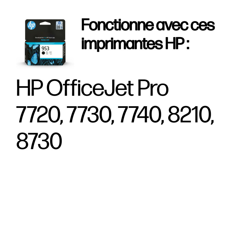 HP 953 Cartouche d’encre noire authentique