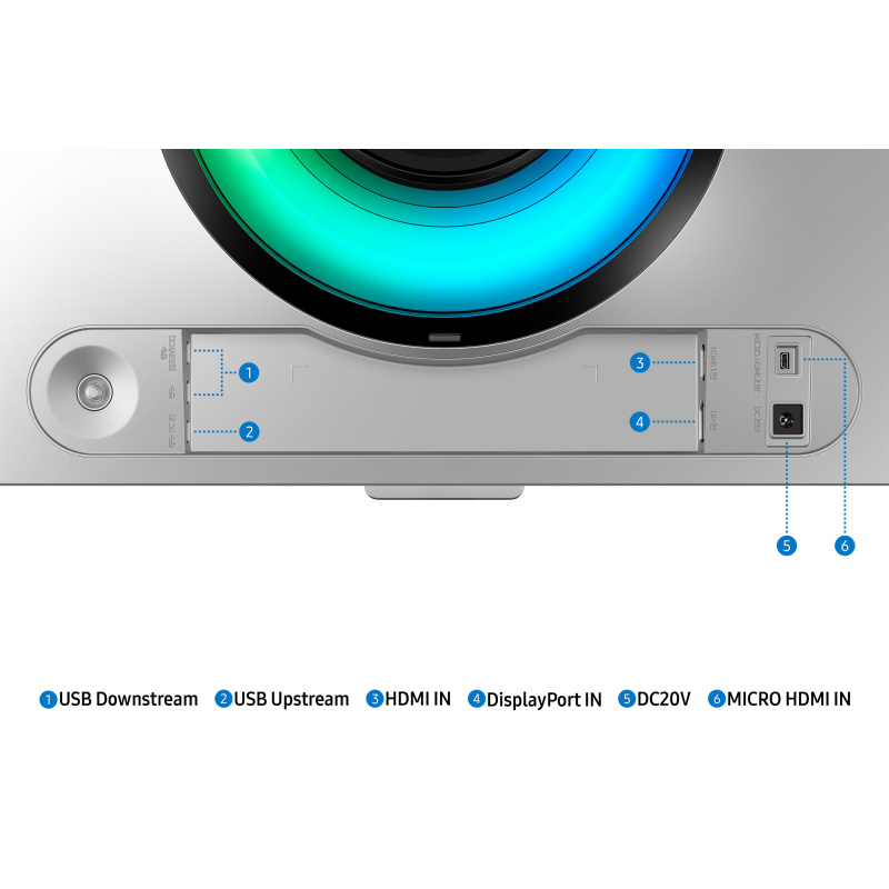 Samsung G93SC écran plat de PC 124,5 cm (49") 5120 x 1440 pixels Dual QHD OLED Argent
