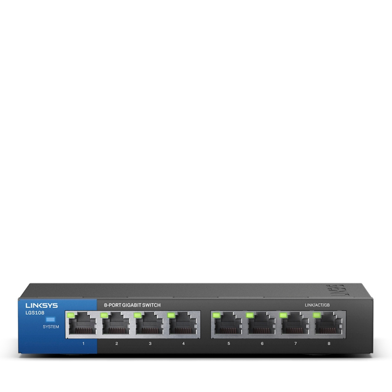 Linksys Switch 8 ports Gigabit Business à poser sur bureau (LGS108)