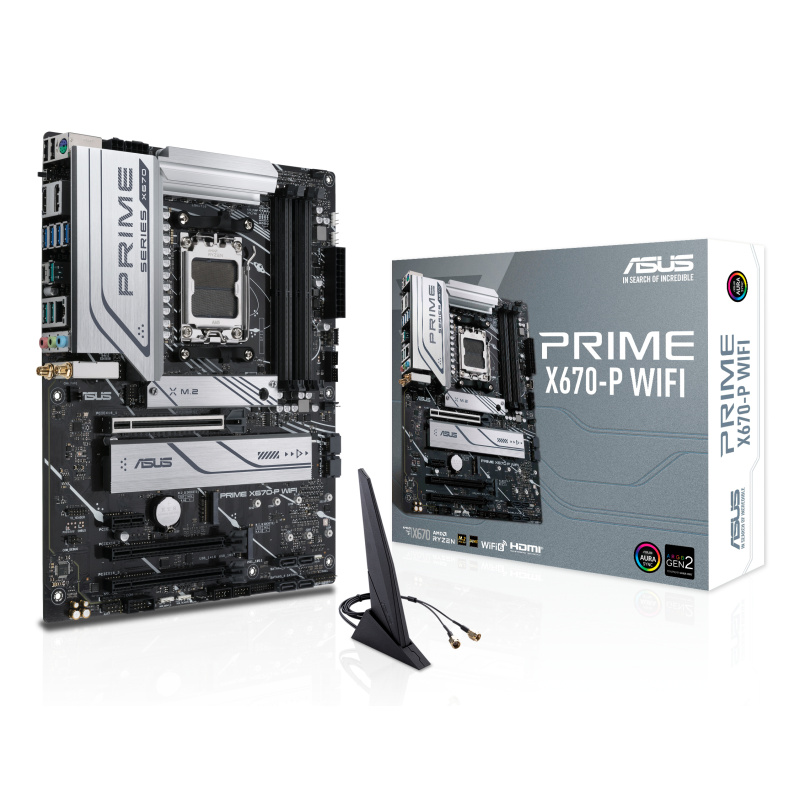 ASUS PRIME X670-P WIFI AMD X670 Emplacement AM5 ATX