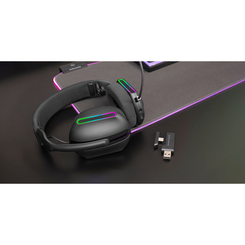 Mars Gaming MHW-PRO Casque Avec fil &sans fil Arceau USB Type-C Bluetooth Noir