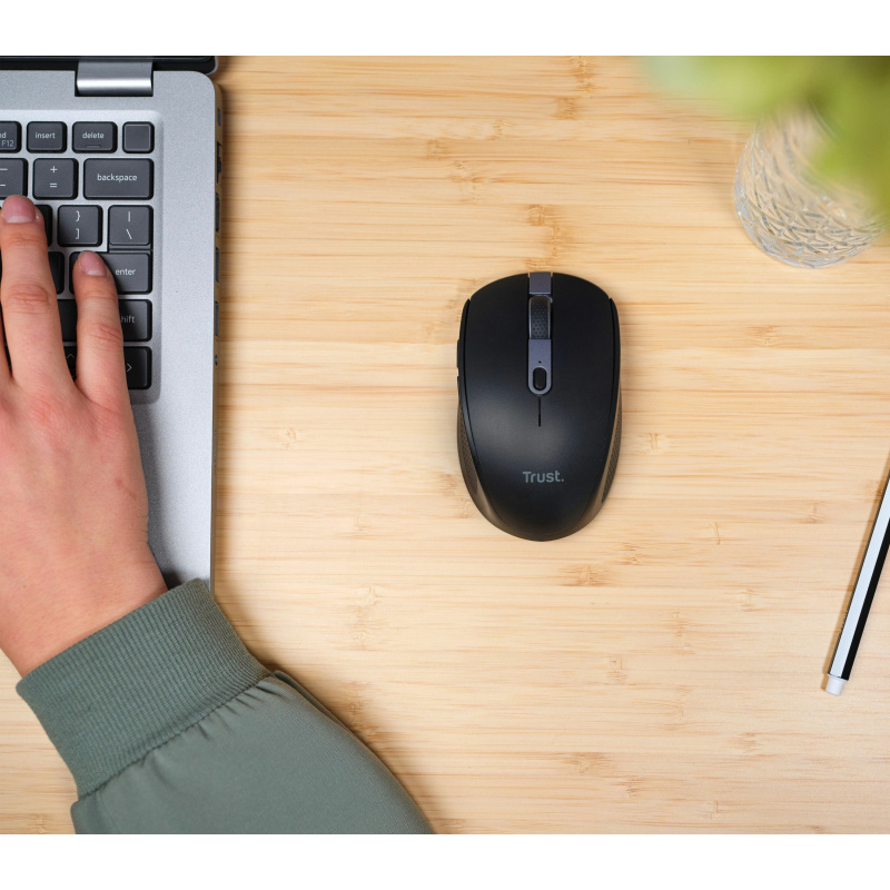 Trust Ozaa souris Bureau Droitier RF sans fil + Bluetooth Optique 3200 DPI
