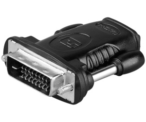 Microconnect HDM19F24 changeur de genre de câble HDMI Type A DVI-D Dual Link (24+1 pin) Noir