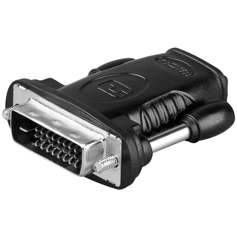 Microconnect HDM19F24 changeur de genre de câble HDMI Type A DVI-D Dual Link (24+1 pin) Noir