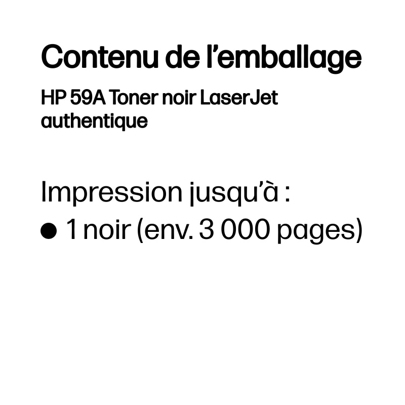 HP 59A Toner noir LaserJet authentique