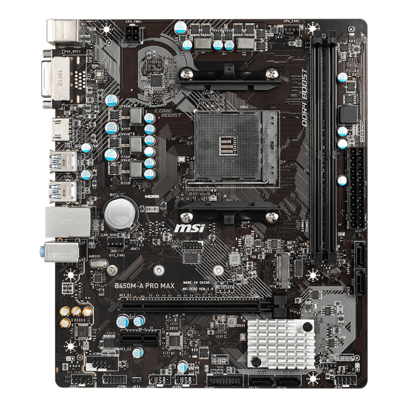 MSI B450M-A PRO MAX carte mère AMD B450 Emplacement AM4 micro ATX