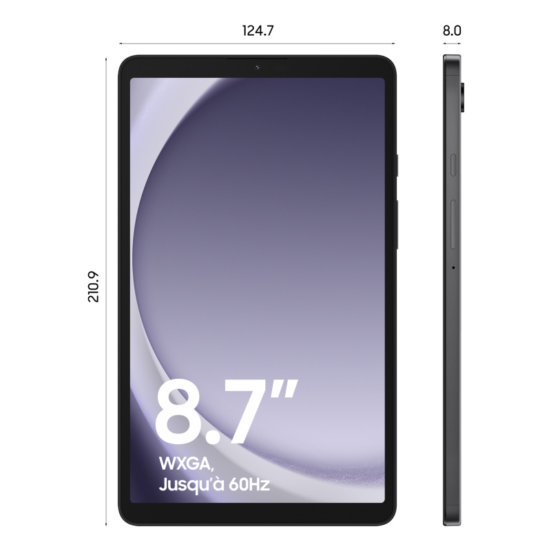 Samsung Galaxy Tab A9 4G Mediatek LTE-TDD & LTE-FDD 64 Go 22,1 cm (8.7") 4 Go Wi-Fi 5 (802.11ac) Graphite