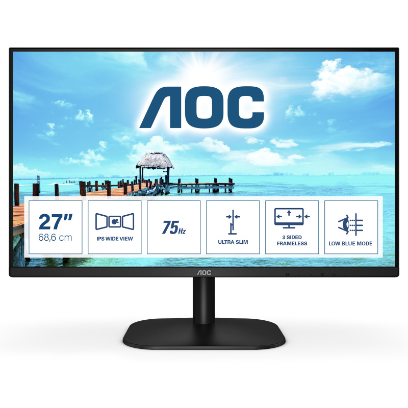 AOC B2 27B2H/EU LED display 68,6 cm (27") 1920 x 1080 pixels Full HD Noir