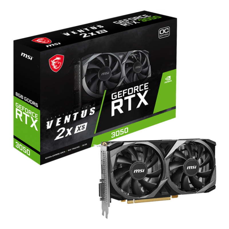 MSI VENTUS GEFORCE RTX 3050 2X XS 8G OC carte graphique NVIDIA 8 Go GDDR6