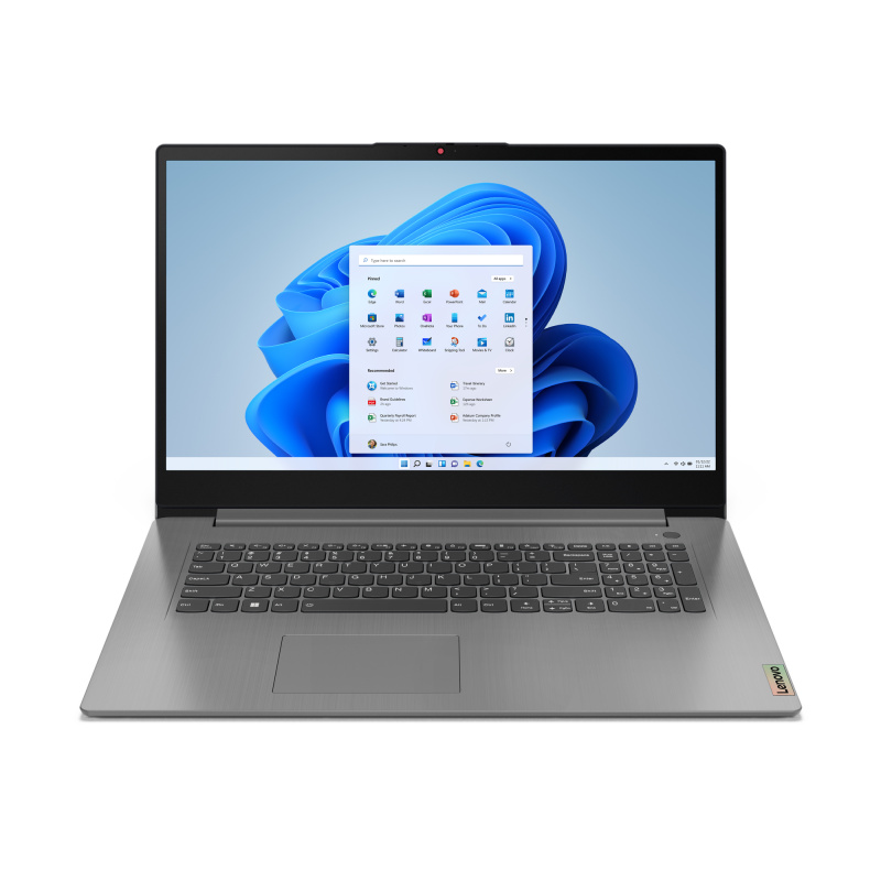 Lenovo IdeaPad 3 17ABA7 AMD Ryzen™ 7 5825U Ordinateur portable 43,9 cm (17.3") HD+ 16 Go DDR4-SDRAM 512 Go SSD Wi-Fi 6 (802.11ax) Windows 11 Home Français Gris