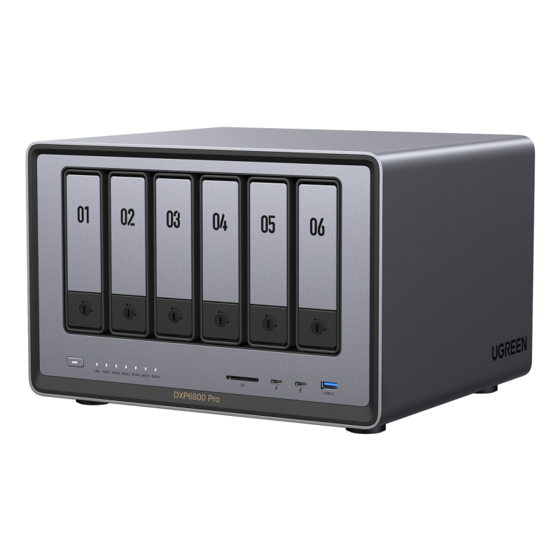 Ugreen DXP6800 Pro NAS Bureau Intel® Core™ i5 8 Go DDR5 Gris, Noir