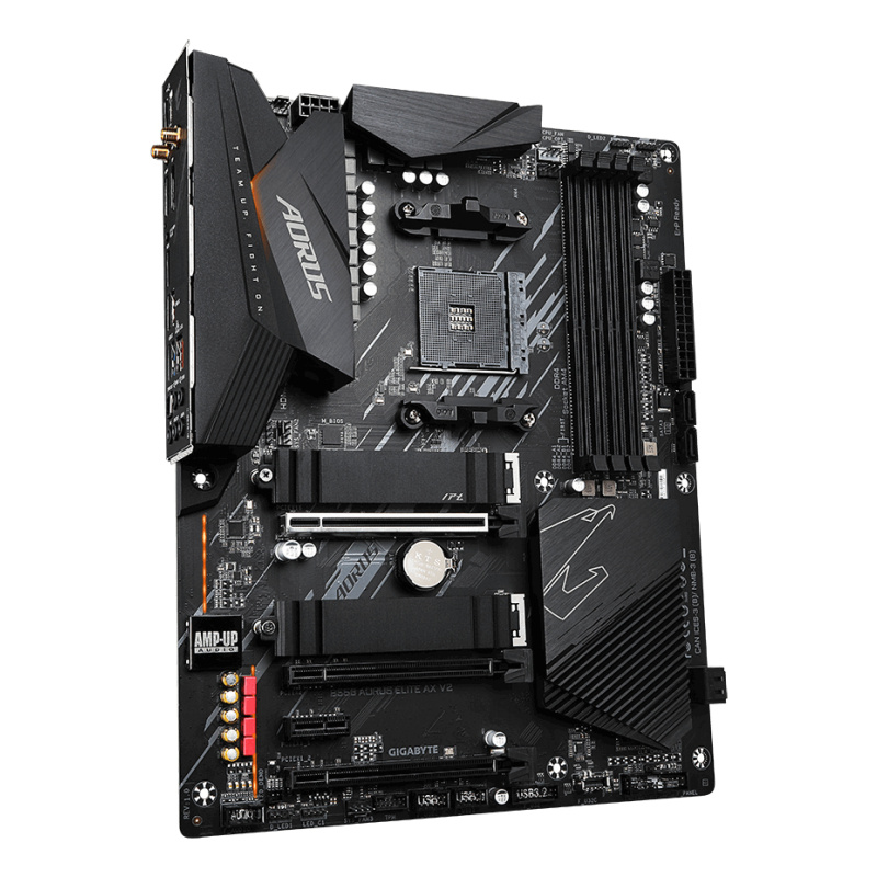 GIGABYTE B550 AORUS ELITE AX V2 Carte mère - Processeurs AMD Ryzen 5000, VRM 12+2 phases, jusqu'à 4733 MHz DDR4, 1xPCIe 4.0 + 1xPCIe 3.0 M.2, Wi-Fi 6E, LAN 2.5GbE, USB 3.2 Gen 2