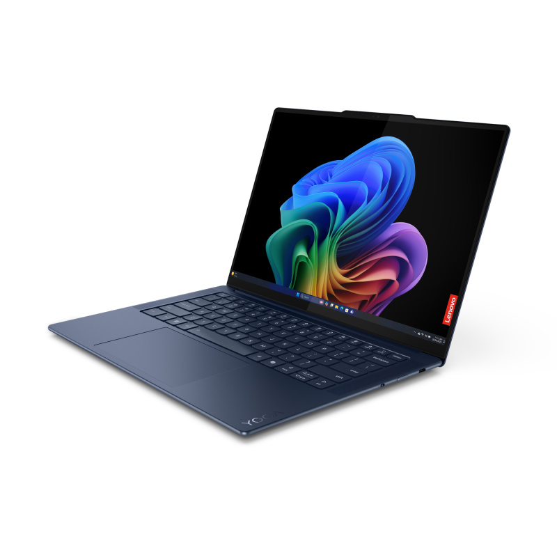 Lenovo Yoga Slim 7 14Q8X9 Copilot+ PC Qualcomm Snapdragon X1E-78-100 Ordinateur portable 36,8 cm (14.5") Écran tactile 3K 16 Go LPDDR5x-SDRAM 512 Go SSD Wi-Fi 7 (802.11be) Windows 11 Home Français Bleu