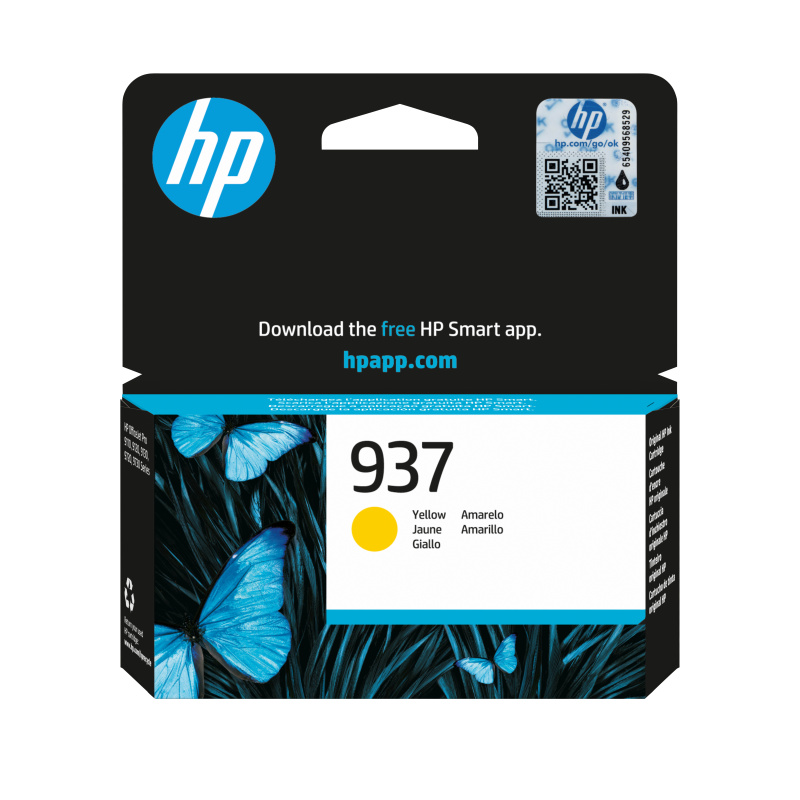 HP 937 Cartouche Encre Authentique Jaune