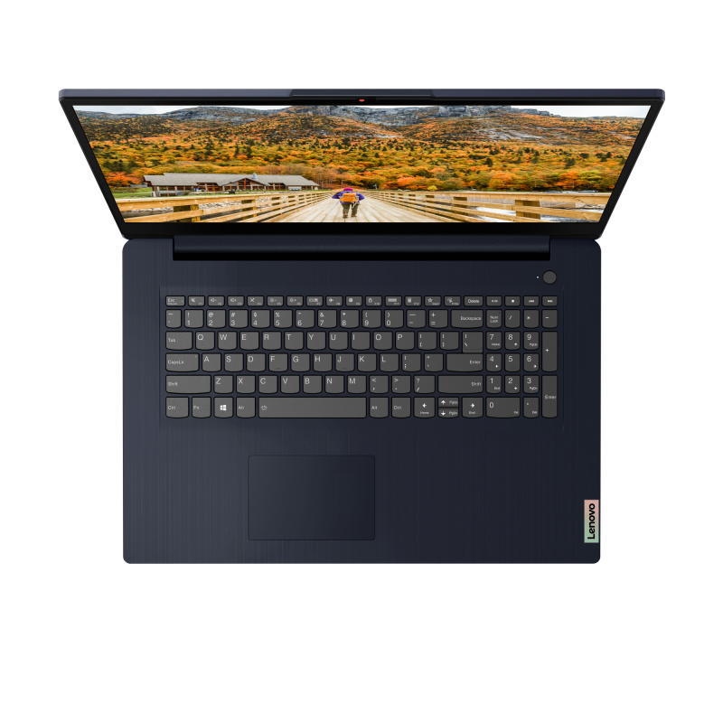 Lenovo IdeaPad 3 17ALC6 AMD Ryzen™ 7 5700U Ordinateur portable 43,9 cm (17.3") HD+ 12 Go DDR4-SDRAM 512 Go SSD Wi-Fi 6 (802.11ax) Windows 11 Home Français Bleu