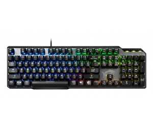 MSI VIGOR GK50 ELITE BOX WHITE clavier Jouer USB AZERTY Français Noir, Métallique