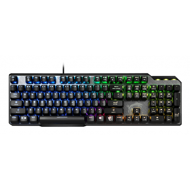 MSI VIGOR GK50 ELITE BOX WHITE clavier Jouer USB AZERTY Français Noir, Métallique